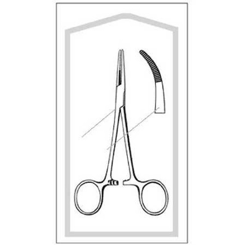 Hemostatic Forceps Econo™ Kelly 5-1/2 Inch Length Floor Grade Pakistan Stainless Steel Sterile Ratchet Lock Finger Ring Handle Curved Serrated Tip 96-2562 Case of 50 96-2562 Econo™ 402229_CS