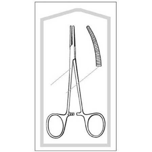 Mosquito Forceps Econo™ Halsted 5 Inch Length Floor Grade Pakistan Stainless Steel Sterile Ratchet Lock Finger Ring Handle Curved Serrated Tip 96-2539 Case of 25 96-2539 Econo™ 364328_CS