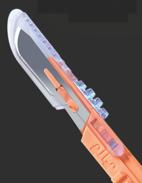 Safety Scalpel Personna Plus No. 11 Polymer Coated Stainless Steel / Plastic Classic Grip Handle Sterile Disposable 73-0611 Box of 10