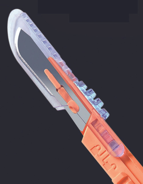 Safety Scalpel Personna Plus No. 11 Polymer Coated Stainless Steel / Plastic Classic Grip Handle Sterile Disposable 73-0611 Carton of 120