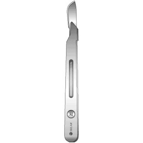 Scalpel Sklar No. 20 Stainless Steel / Plastic Classic Grip Handle Sterile Disposable 06-3120 Box of 10