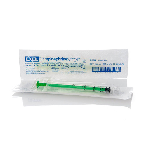 Epinephrine Syringe SnapMedical, 0.5 mL, Luer Lock Tip, 71923000-00, Box of 100