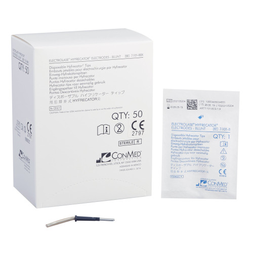 Blade Electrode Electrolase Stainless Steel Blunt Blade Tip Disposable Sterile 7-101-8CS Box of 50