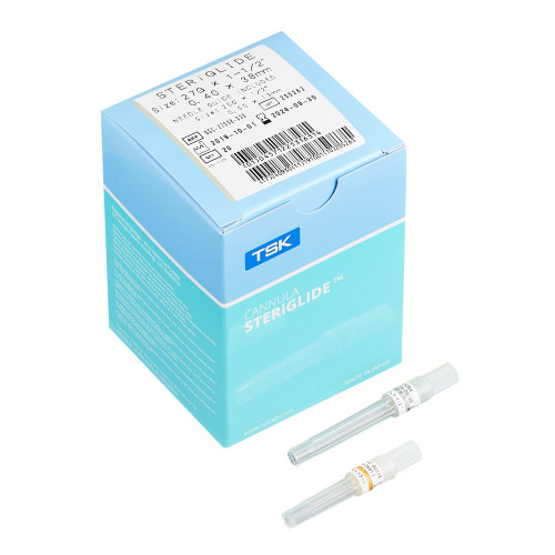 Aesthetic Microcannula SteriGlide, 1.5 in Length, 27 G, Regular, Wall Without Safety, TSK2738SG, Box of 20