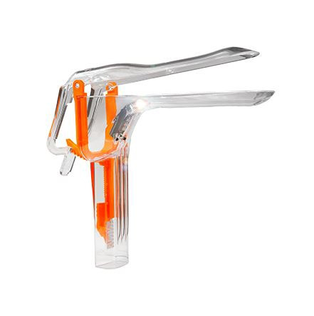 Vaginal Speculum ER-SPEC Pederson Sterile Office Grade Acrylic Medium Double Blade Duckbill Disposable Built-In Light Source C020310 Box of 12