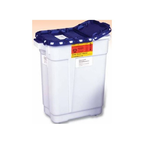 Recykleen Pharma Waste Container, White Base, 18.5 x 17.75 x 11.75 in, 9 gal., 305634, Case of 8
