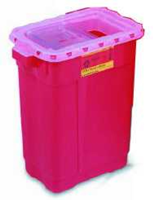 Sharps Container BD™ Red Base 23-1/2 H x 20 W x 14-3/4 D Inch Vertical Entry 17 Gallon 305665 Case of 5 305665 BD™ 445047_CS