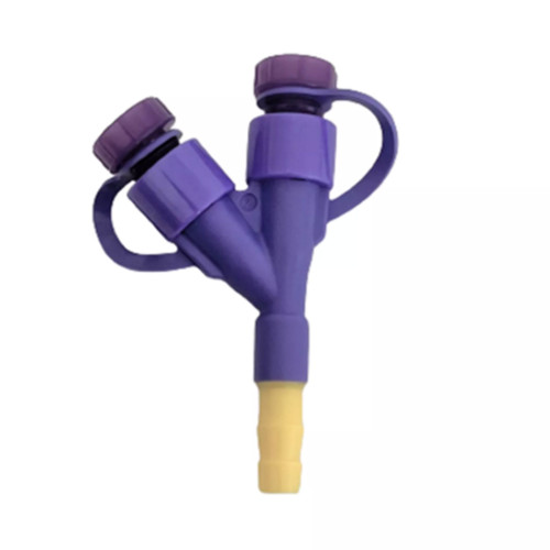 Kangaroo Y-Port/PEG Adapter with ENFit Connector 20 Fr., 6.7 mm, Yellow, NonSterile, 8884752042E, Pack of 1