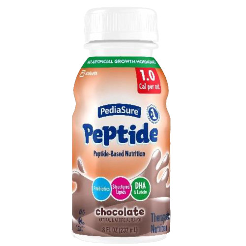 Pediatric Oral Supplement PediaSure Peptide 1.0 Cal Chocolate Flavor 8 oz. Bottle Liquid Peptide Malabsorption / Maldigestion 67073 Case of 24