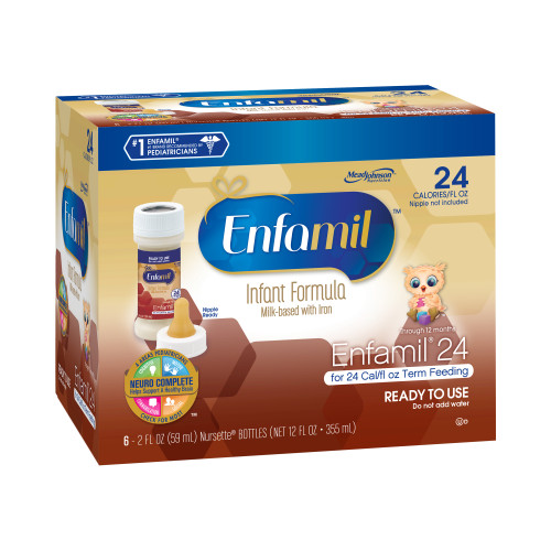 Infant Formula Enfamil 24 Unflavored 2 oz. Bottle Liquid Iron 166802 Case of 48