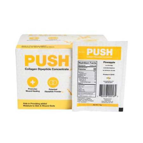 Oral Supplement PUSH Collagen Dipeptide Concentrate Pineapple Flavor Powder 7.7 Gram Individual Packet GH-16 Box of 30 GH-16 PUSH Collagen Dipeptide Concentrate 1074004_BX Oral Supplement PUSH Collagen Dipeptide Concentrate Pineapple Flavor Powder 7.7 Gram Individual Packet GH-16 Box of 30 GH-16 PUSH Collagen Dipeptide Concentrate 1074004_BX