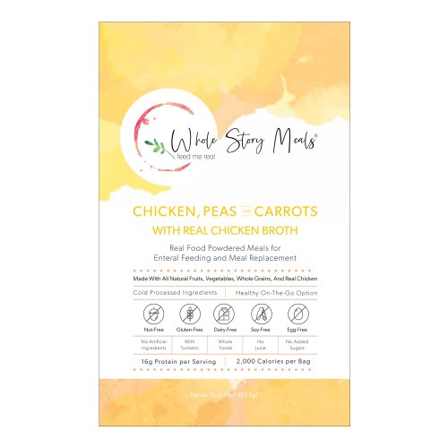 Whole Story Meals Oral Supplement Chicken / Peas / Carrot Flavor Powder 16 oz. Pouch, 7124, Pack of 1