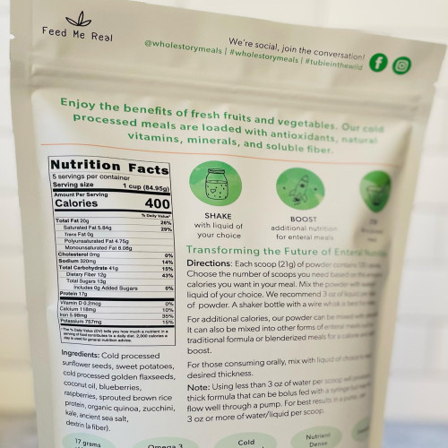 Whole Story Meals Oral Supplement Kale Quinoa Berry Flavor Powder 16 oz. Pouch, 7123, Pack of 1