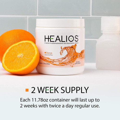 Healios Oral Supplement Orange Flavor Powder 11.64 oz. Jar, GN0141, Case of 12