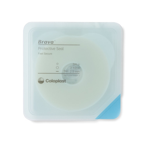 Ostomy Seal Brava Thin 3/4 Inch (18mm) Stoma 2-1/2 Inch (64mm) 12038 Box of 10