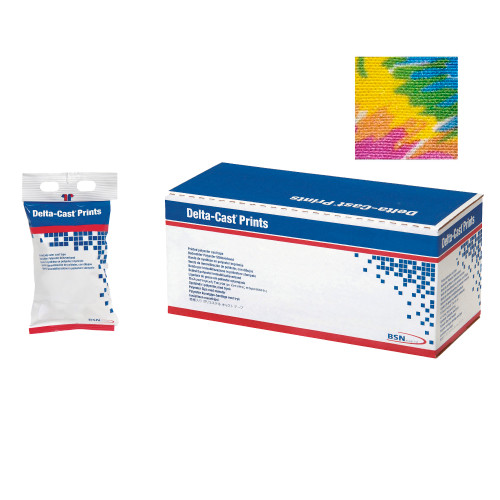Cast Tape Delta-Cast Prints 2 Inch x 12 Foot Polyester Pastel Print 7227317 Box of 10