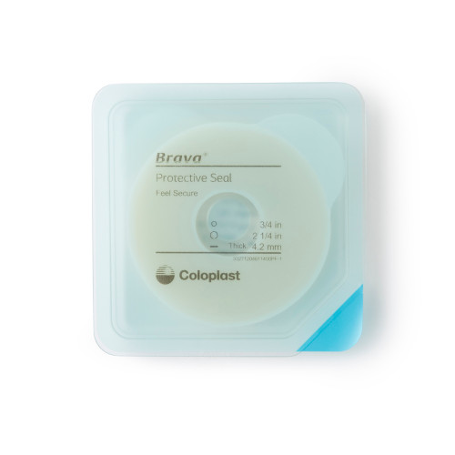 Ostomy Seal Brava Thick 3/4 Inch (18mm) Stoma 2-1/4 Inch (57 mm) 4.2mm Thick 12046 Box of 10
