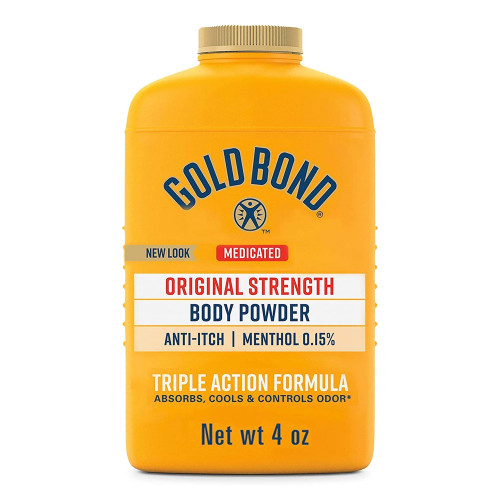 Body Powder Gold Bond Medicated Original Strength 4 oz. Menthol Scent Shaker Bottle Menthol Pack of 1