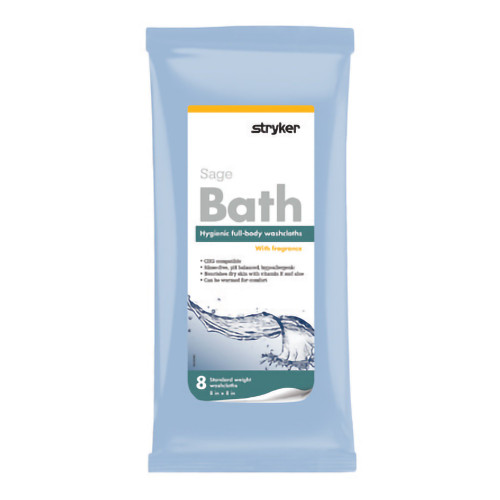 Rinse-Free Bath Wipe Comfort Bath, Unscented, 7991 Pack of 8