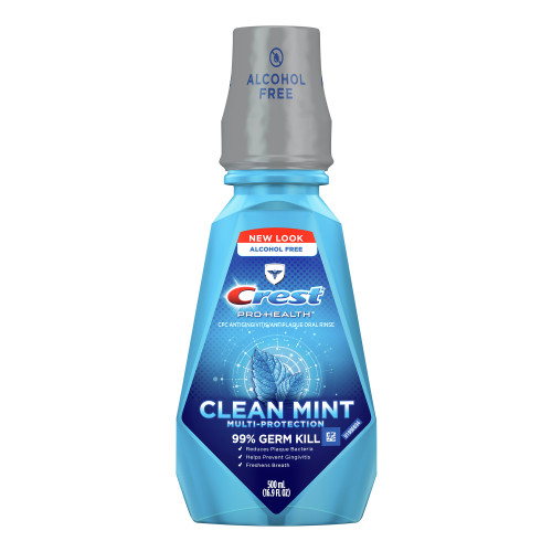 Mouthwash Crest Pro-Health 500 mL Clean Mint Flavor Case of 4