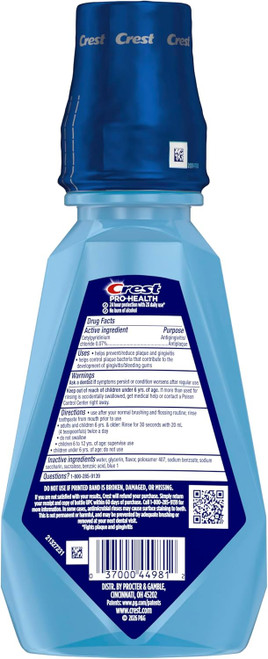 Crest Pro-Health Multi-Protection Mouthwash Clean Mint Flavor, 500 mL, Pack of 1 (Packaging May Vary)