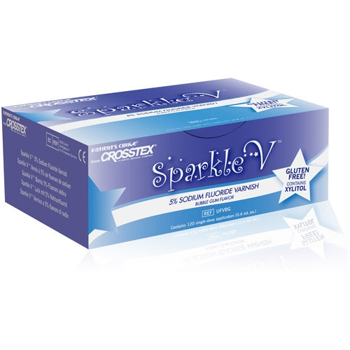 Sparkle V Fluoride Treatment 0.4 mL x 120 per Box Bubblegum Flavor UFVBG Box of 120