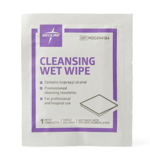 Antiseptic Skin Towelette Med Nap Individual Packet Alcohol Scent 100 Count MDS094184 Box/100 1127546_BX