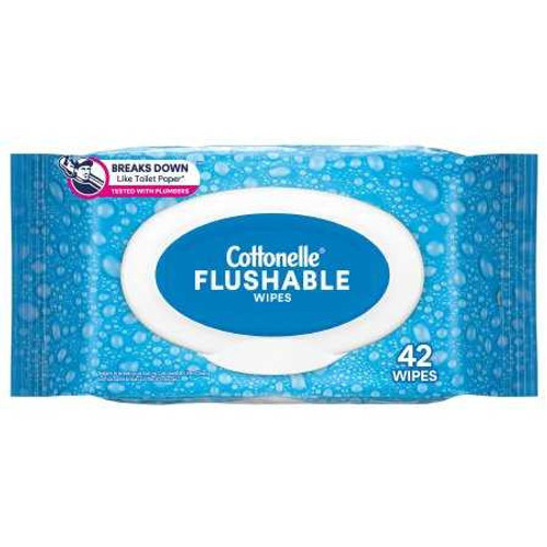 Flushable Personal Wipe Cottonelle® FreshCare® Soft Pack Unscented 42 Count 44932 Pack of 42 44932 Cottonelle® FreshCare® 1234280_PK