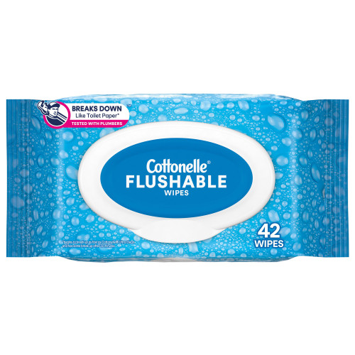 Cottonelle FreshCare Flushable Personal Wipe Soft Pack Scented 42 Count, 44932, Pack of 42