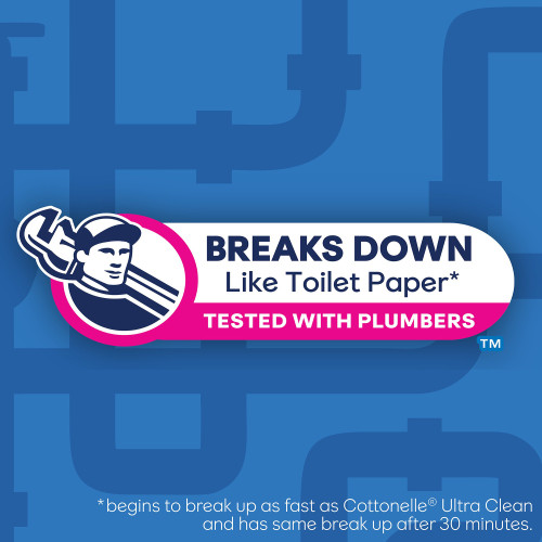 Cottonelle FreshCare Flushable Personal Wipe Soft Pack Scented 42 Count, 44932, Case of 504