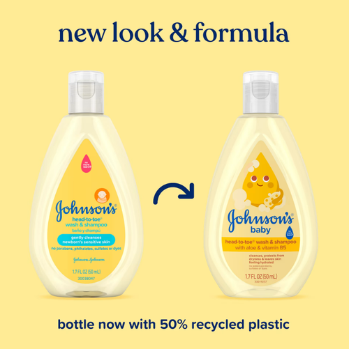 Baby Shampoo and Body Wash Johnson's Baby Head-to-Toe 13.6 oz. Flip Top Bottle Scented Pack of 1