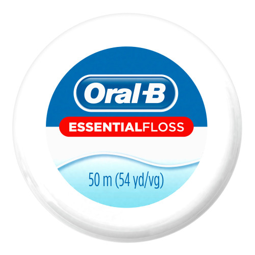 Dental Floss Oral-B Essential Floss Cavity Defense Waxed 54 Yard Unflavored Pack of 1