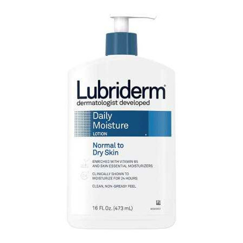 Hand and Body Moisturizer Lubriderm® Daily Moisture 16 oz. Pump Bottle Unscented Lotion 52800048846 Pack of 1 52800048846 Lubriderm® Daily Moisture 1228791_EA