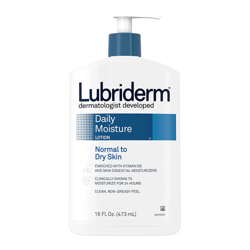 Lubriderm Daily Moisture 16 oz. Pump Bottle Unscented Lotion Pack of 1