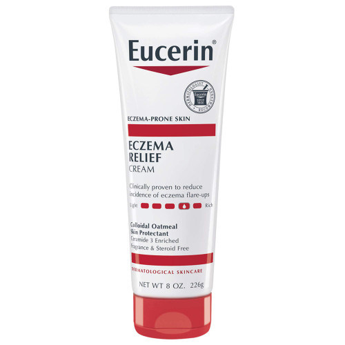 Eczema Cream Eucerin Eczema Relief 8 oz. Tube Unscented Cream Pack of 1