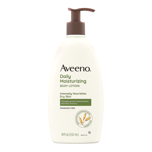 Aveeno Daily Moisturizing 18 oz. Pump Bottle Unscented Lotion Pack of 1