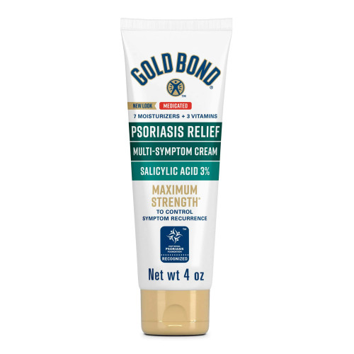 Psoriasis Cream Gold Bond Psoriasis Relief Medicated Multi-Symptom 4 oz. Tube Unscented Cream Pack of 1