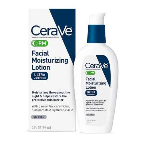 Facial Moisturizer CeraVe® PM 3 oz. Pump Bottle Unscented Lotion 60600053745 Pack of 1 60600053745 CeraVe® PM 1229988_EA