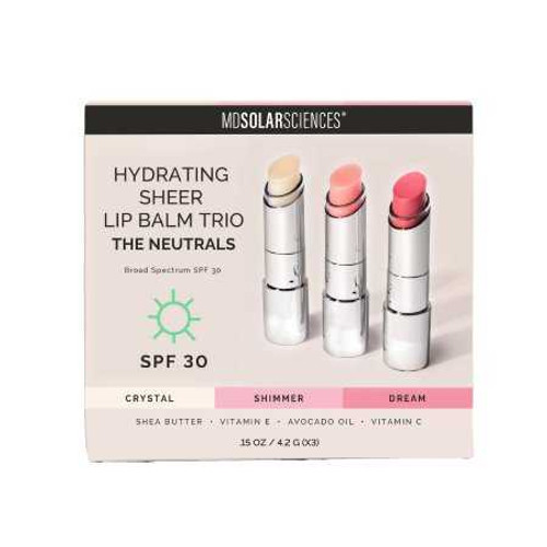 Tinted Lip Balm Set with Sunscreen MDSolarsciences™ Hydrating Sheer SPF 30 .15 oz. Tube 4000125 Pack of 1 4000125 MDSolarsciences™ Hydrating Sheer SPF 30 1241910_EA