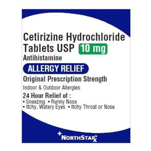 Cetirizine HCl 10 mg Tablet Bottle 30 Tablets 16714079901 Bottle of 1 16714079901 NorthStar Rx 1120140_BT
