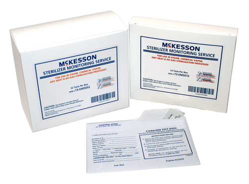 McKesson Sterilizer Monitoring Mail-In Service Steam / EO Gas / Dry Heat / Chemical Vapor 73-EMS052, Case of 208