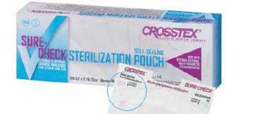 Sterilization Pouch Sure-Check® Ethylene Oxide (EO) Gas / Steam 5-1/4 x 10 Inch Transparent Self Seal Film SCM2 Box of 200 SCM2 Sure-Check® 783390_BX