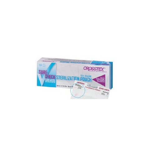 Sterilization Pouch Sure-Check Ethylene Oxide (EO) Gas / Steam 5-1/4 x 10 Inch Transparent Self Seal Film SCM2 Case of 2000