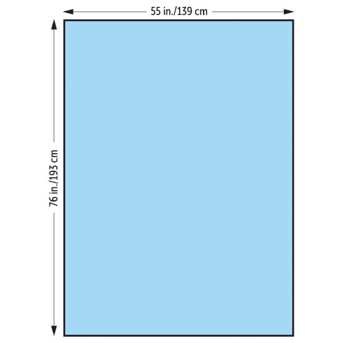 General Purpose Drape L Drape 55 W x 76 L in Sterile 47622 Case of 32