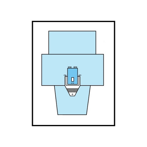 Urological Drape Lithotomy Drape 63 W x 35 W x 118 L Inch Sterile 29455 Case of 8