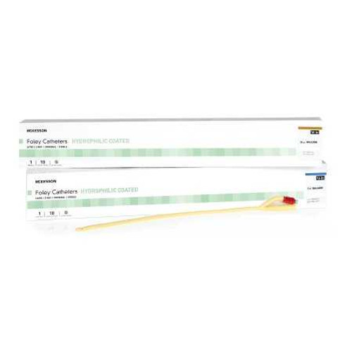 Foley Catheter McKesson 2-Way Coude Tip 5 cc Balloon 24 Fr. Latex 16-LFOL524C Case of 200 16-LFOL524C McKesson 1152061_CS