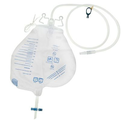 Urinary Drain Bag AMSure Anti-Reflux Valve Sterile Fluid Path 2000 mL AS302 Pack of 1