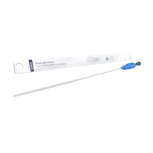 Urethral Catheter TruCath Oasis™ Coude Tip Hydrophilic Coated PVC 14 Fr. 16 Inch RH1416C Case of 300