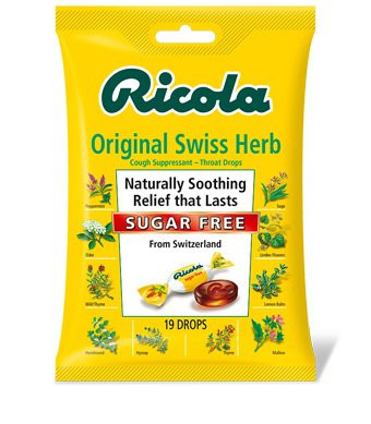 Cold and Cough Relief Ricola Sugar-Free 4.8 mg Strength Lozenge 19 Bag of 1