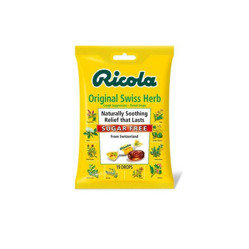 Cold and Cough Relief Ricola Sugar-Free 4.8 mg Strength Lozenge 19 Bag of 1
